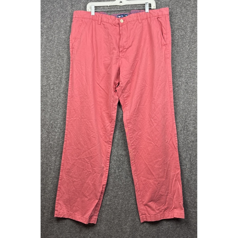 Charleston Threads Men's 40x32 Pink‎ Salmon Straight Chino Pants